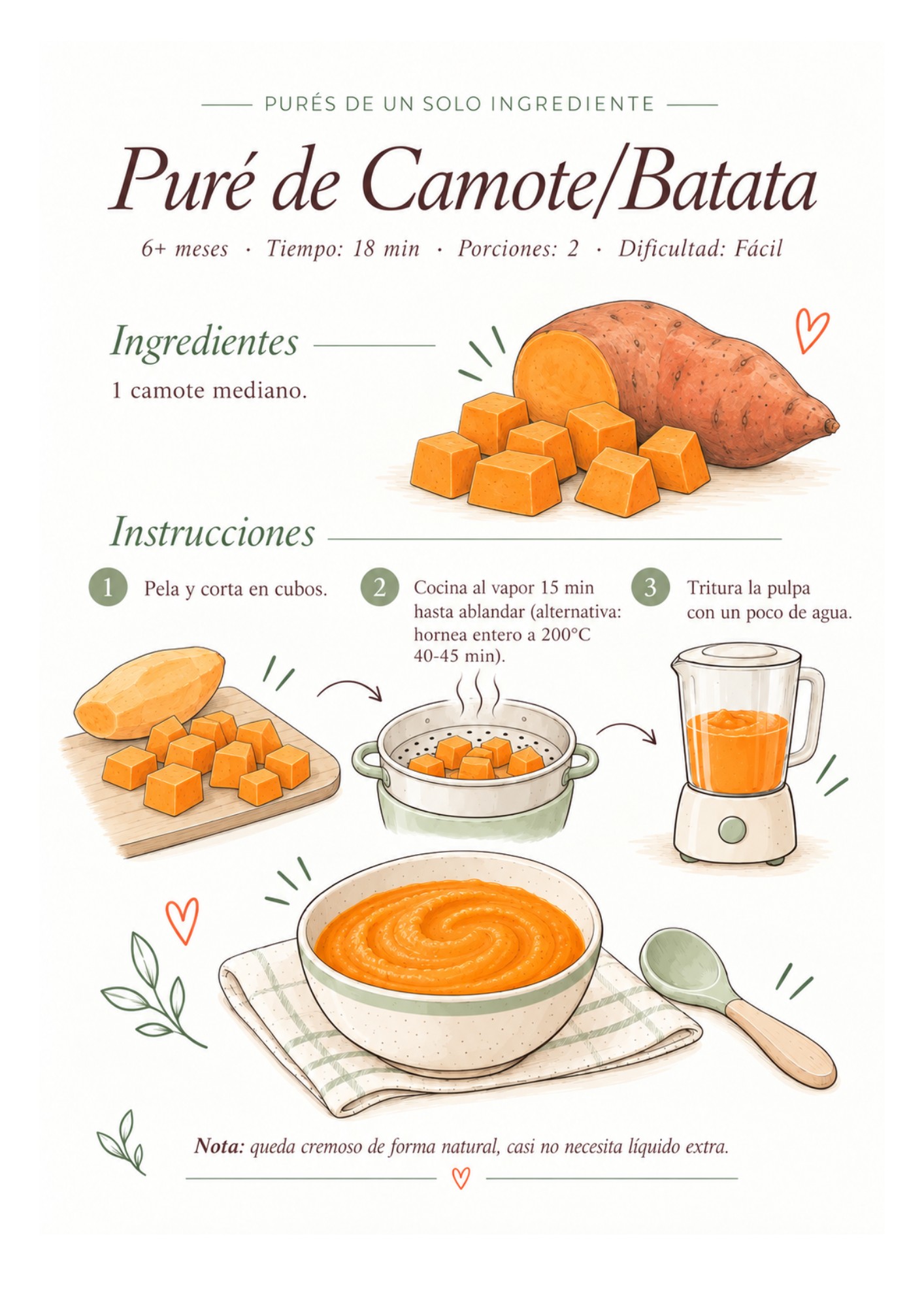 Página interior: Puré de Camote/Batata