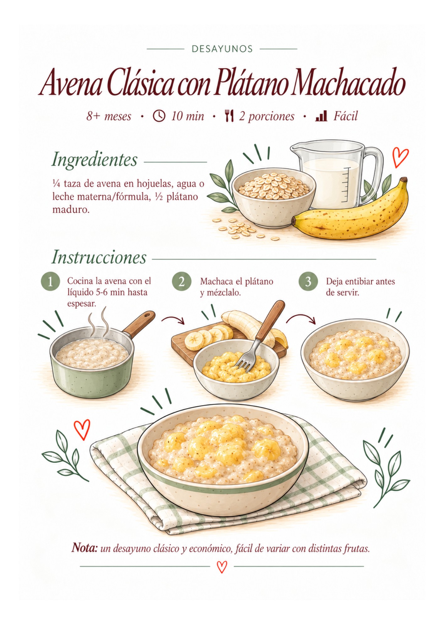 Página interior: Avena Clásica con Plátano Machacado