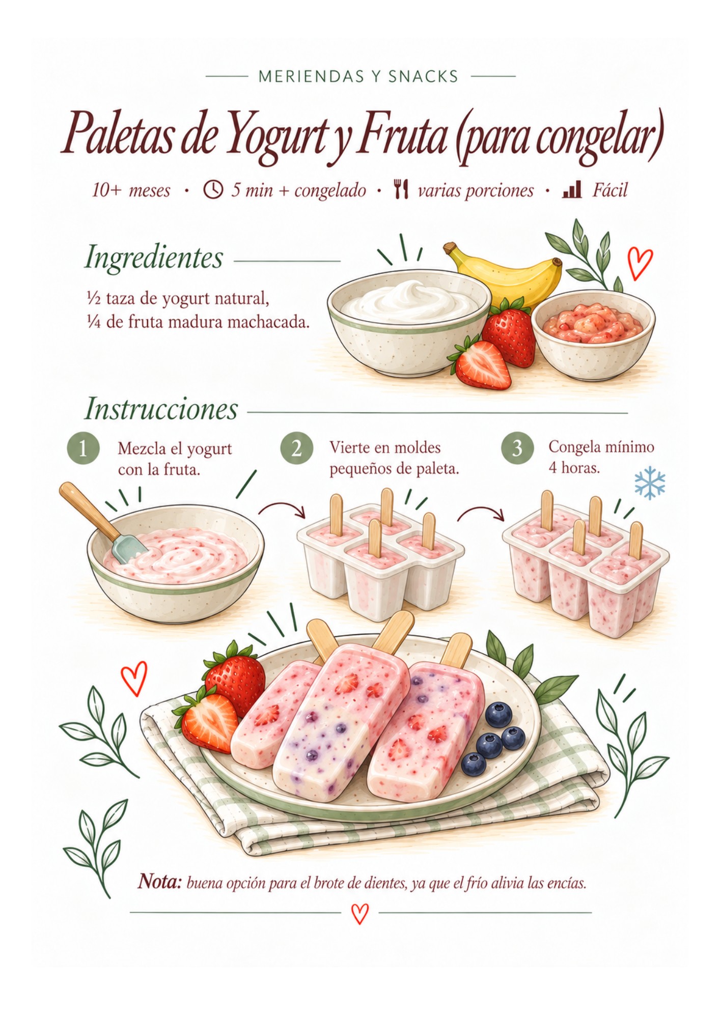 Página interior: Paletas de Yogurt y Fruta
