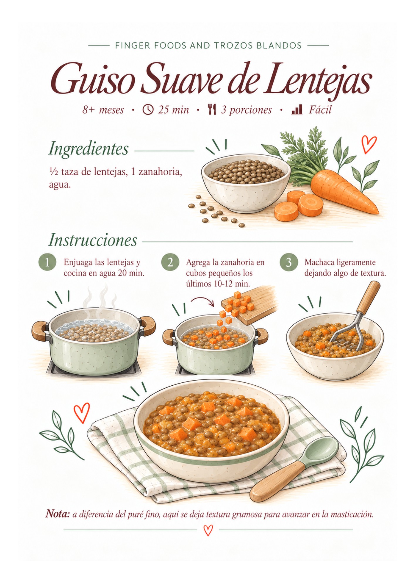 Página interior: Guiso Suave de Lentejas
