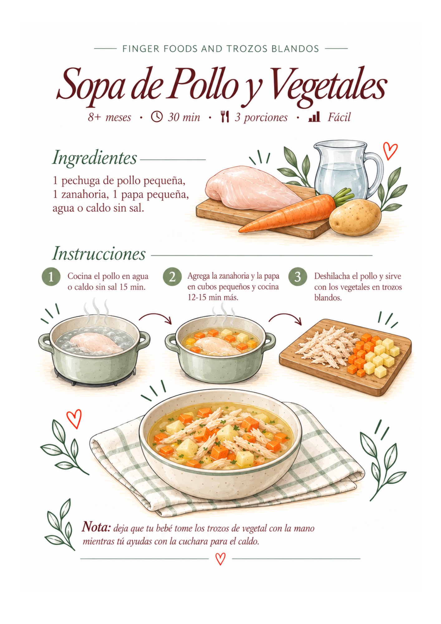 Página interior: Sopa de Pollo y Vegetales